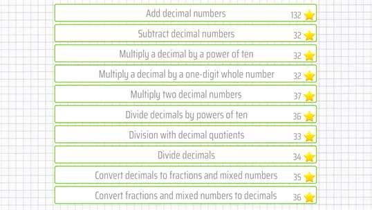 Decimals - Fifth grade Math skills screenshot 1