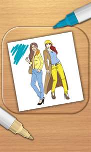 Paint Top models – Coloring book for girls screenshot 1