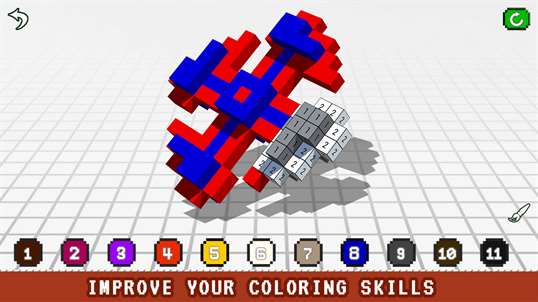 Fidget Spinner 3D Color by Number - Voxel Coloring screenshot 1