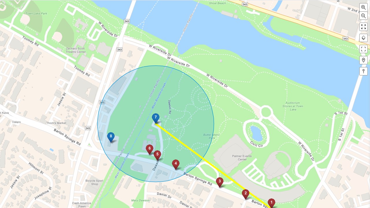 Snapshot 1 of RadiusPlus Tactical Mapping