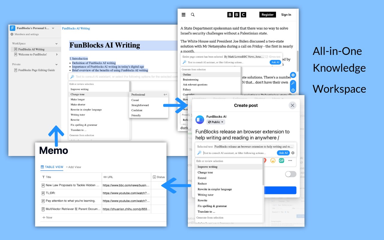 FunBlocks AI - Your Ultimate Writing and Reading Copilot