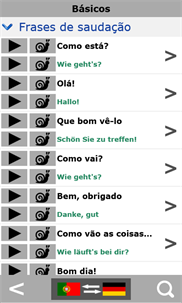 Portuguese to German phrasebook screenshot 2