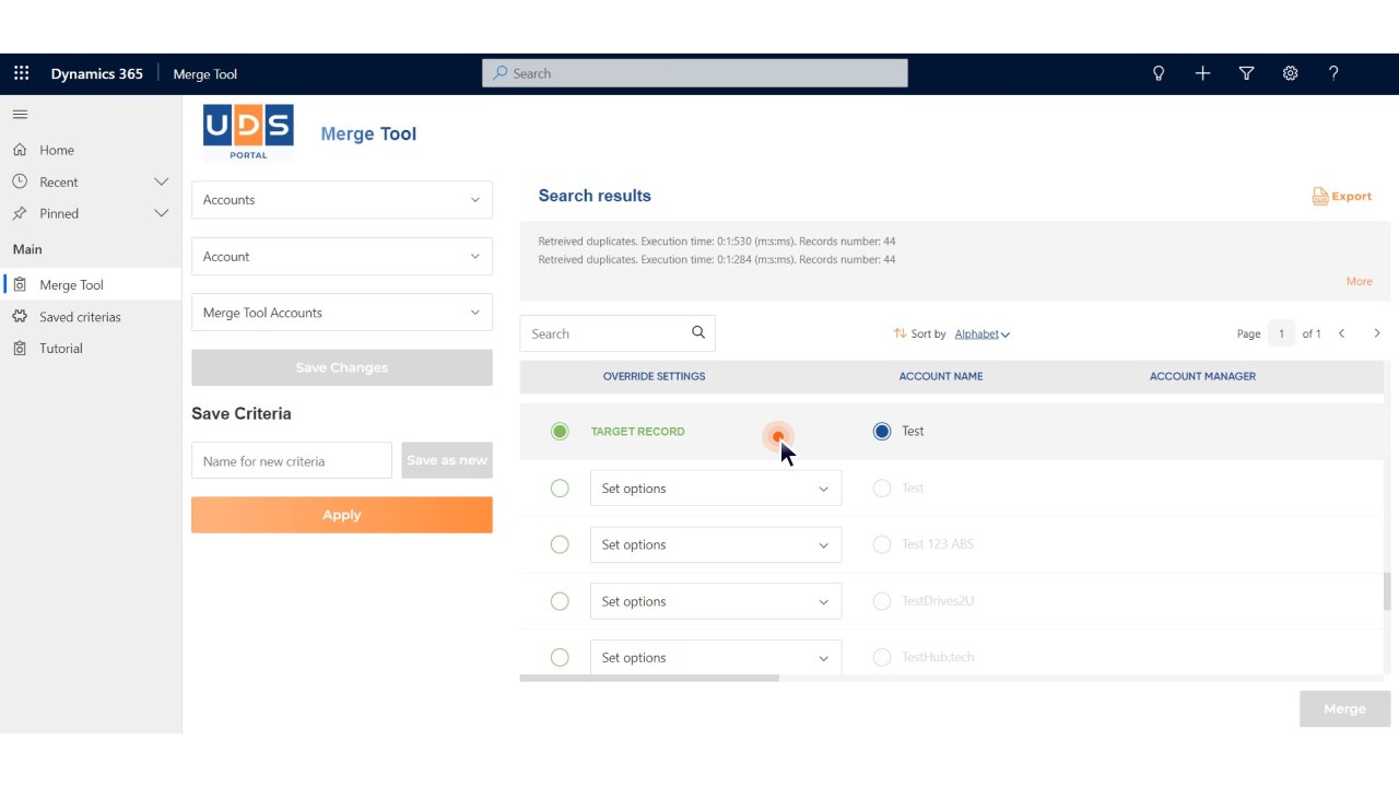 Snapshot 2 of UDS Merge Tool