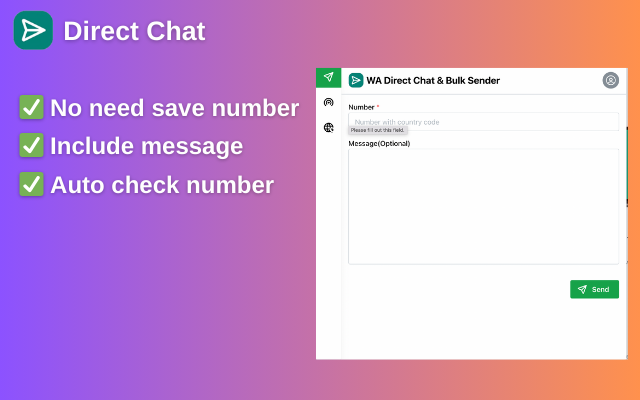 WA Direct Chat & Bulk Sender for Whatsapp™