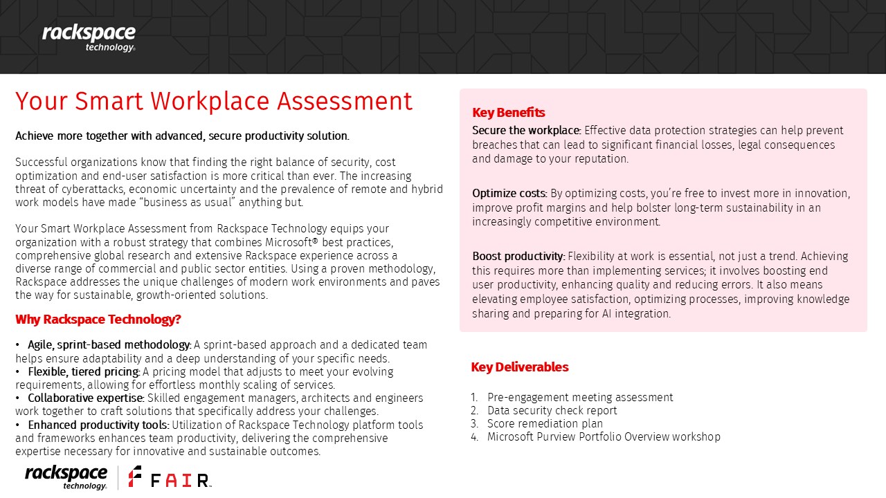 Snapshot 1 of Your Smart Workplace Assessment