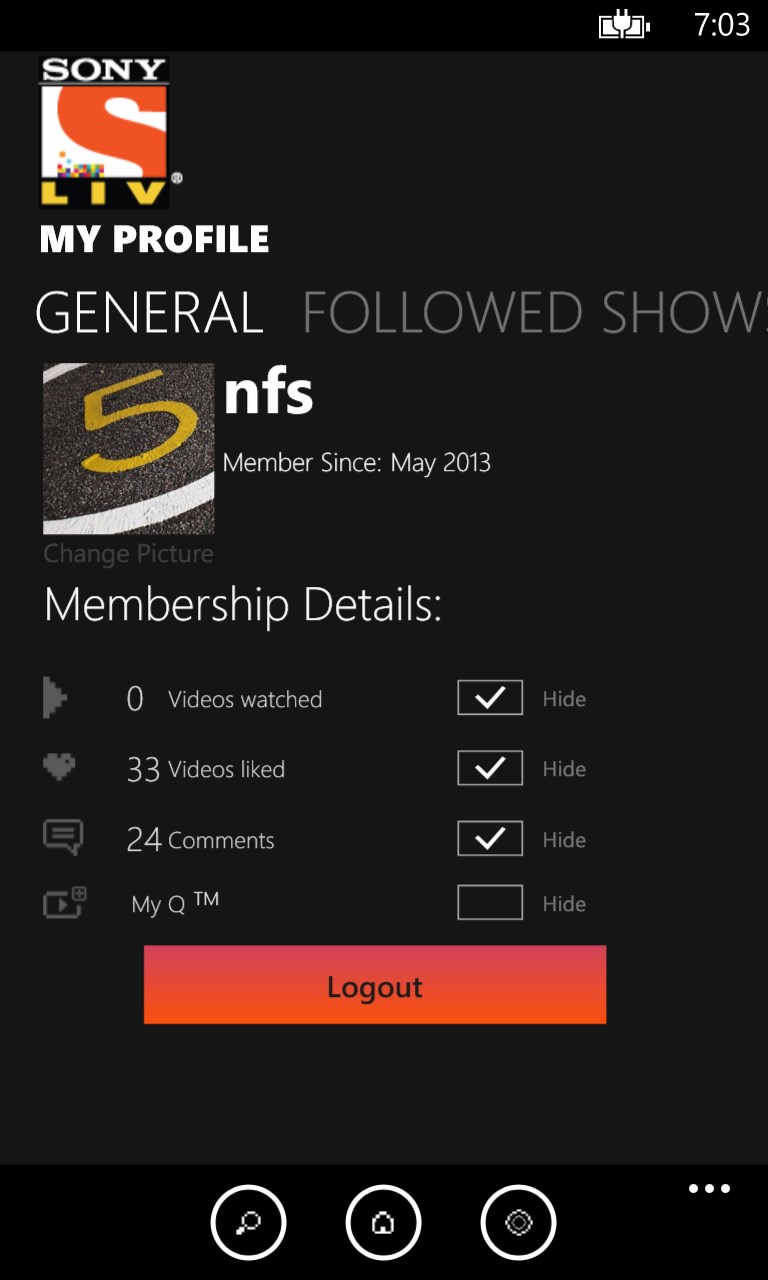 Sony LIV for Windows 10 Mobile