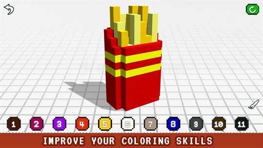 Food 3D Color by Number - Voxel Coloring Book screenshot 1