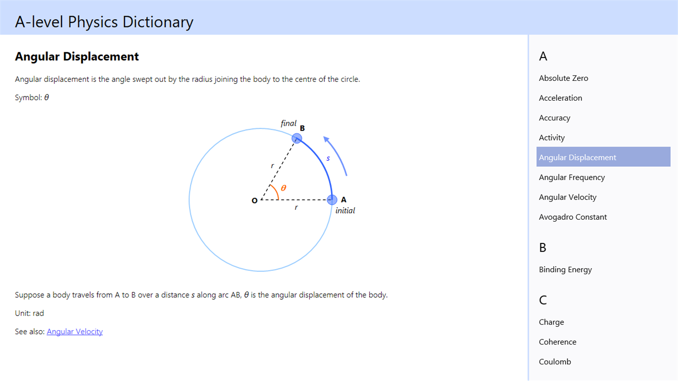 #1. A-level Physics Dictionary (Windows) 게시자: leehy