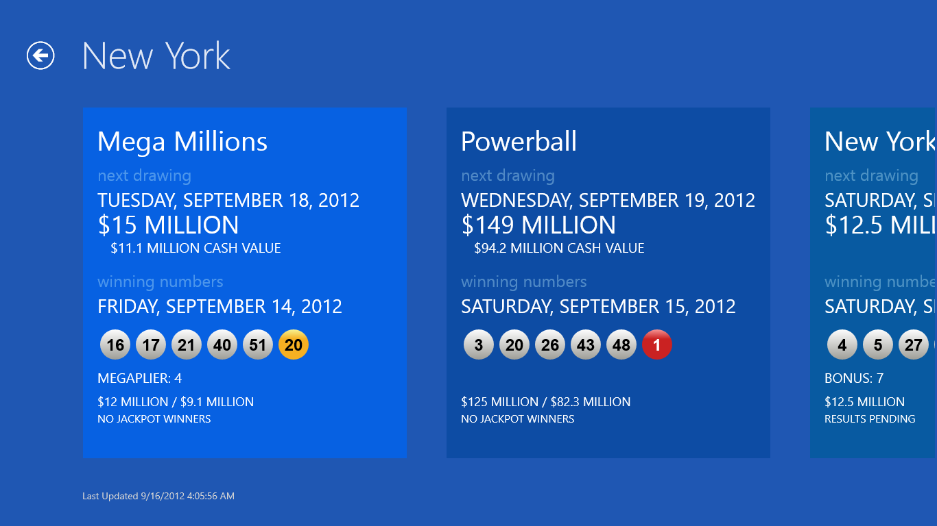 Lotto Results for Windows 101366 x 768