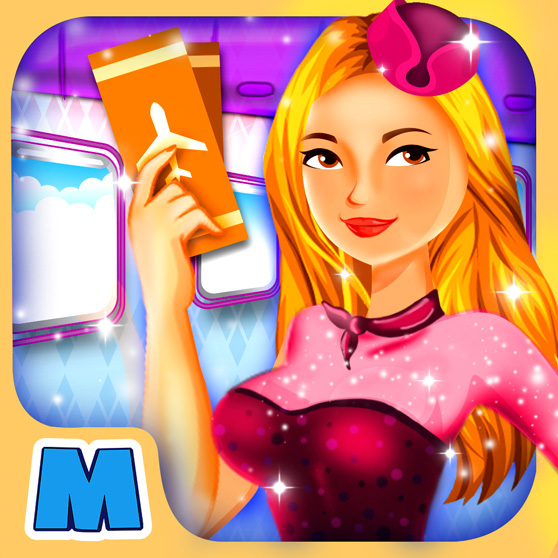 Super Flight Attendant Girls - Fun Airplane Food Serving Game