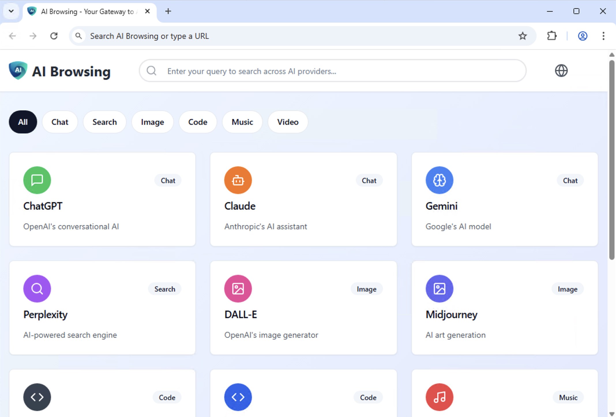 AI Browsing screenshot