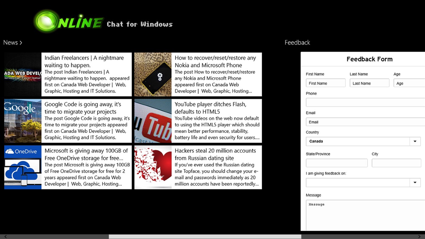 #5. Online Chat for Windows (Windows) 由: CanadaWebDeveloper