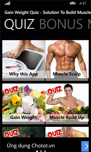 Gain Weight Quiz - Solution To Build Muscle Fast screenshot 1