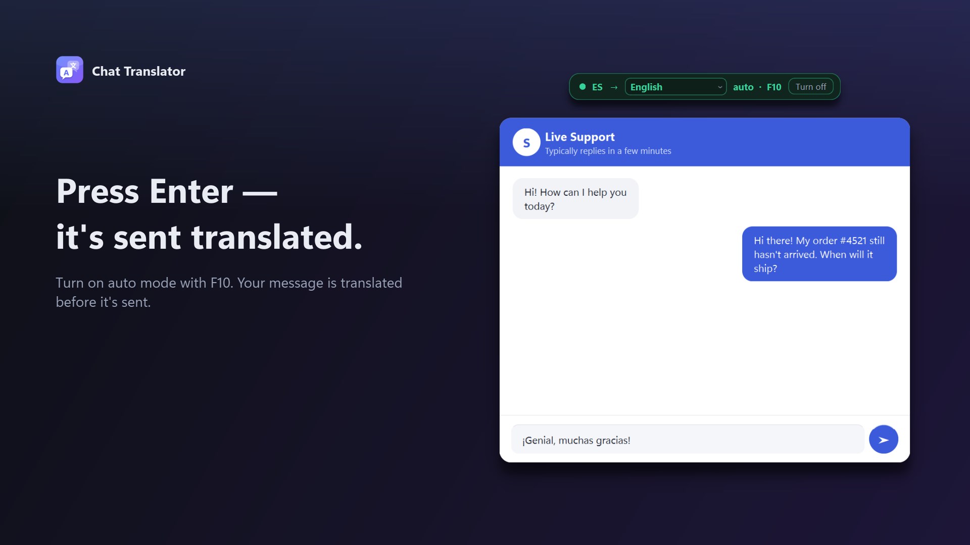 Chat Translator screenshot