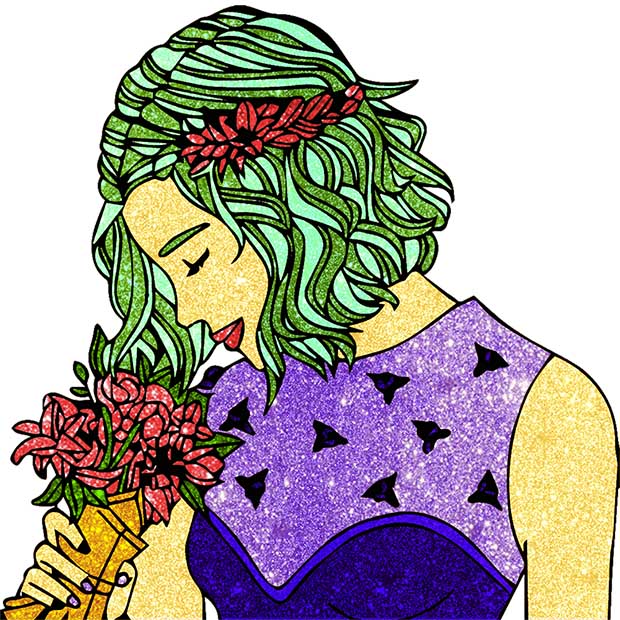 Modern Fashion Glitter Color - Girls Coloring Book