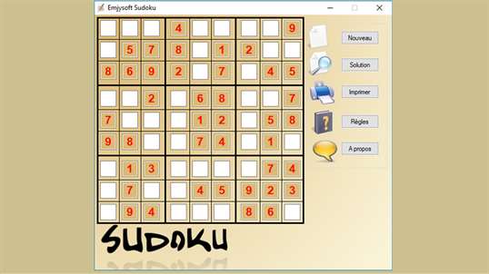 Emjysoft Sudoku screenshot 1