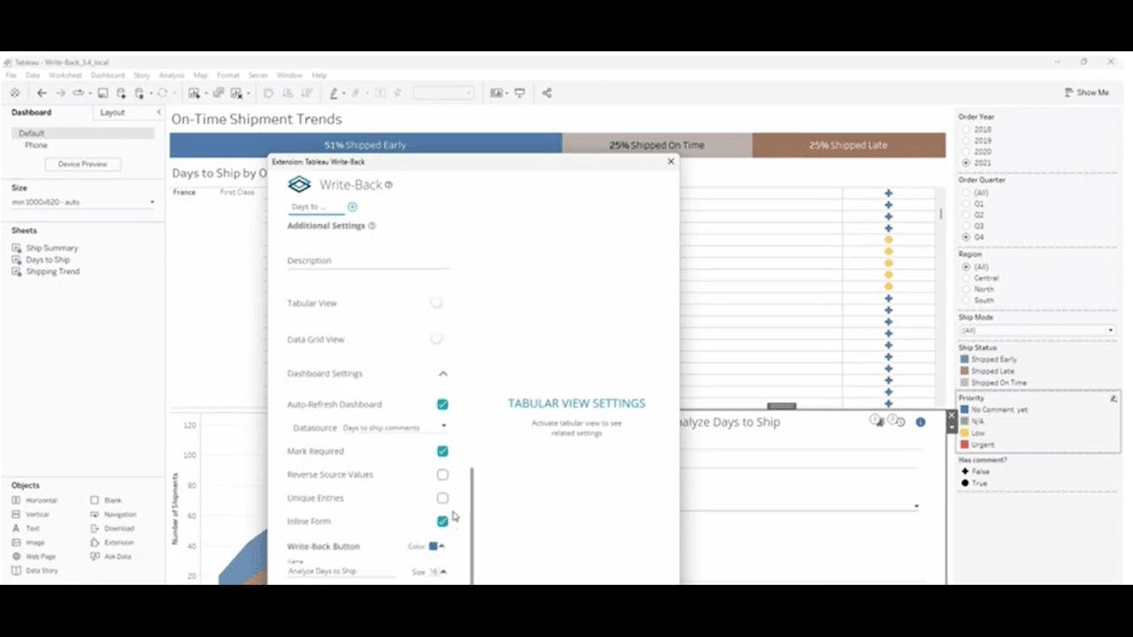 Snapshot 2 of Write-Back Cloud for Tableau