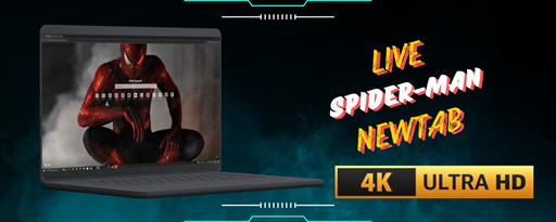 Live Spiderman NewTab Wallpapers - 4k marquee promo image