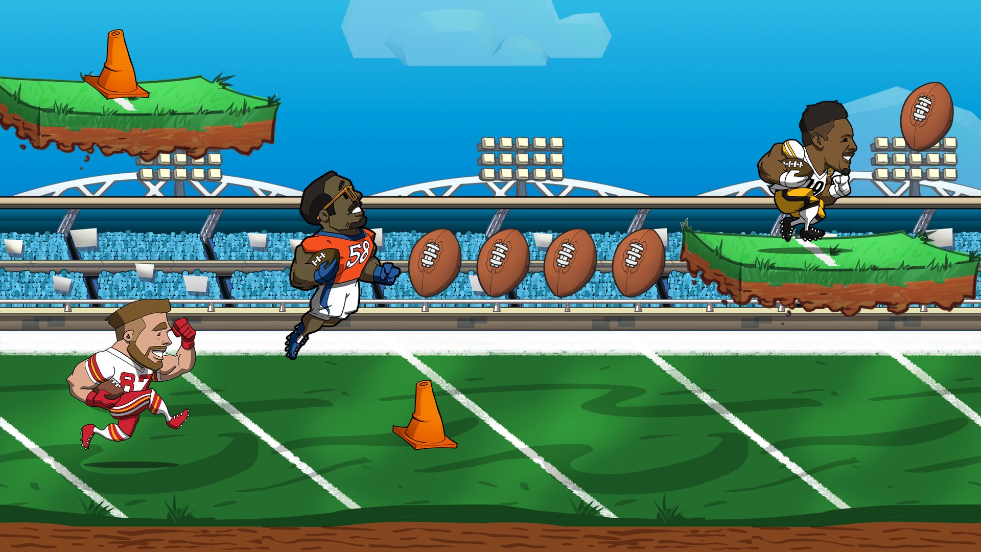 NFL Players JuJu Smith-Schuster, Von Miller and Travis Kelce