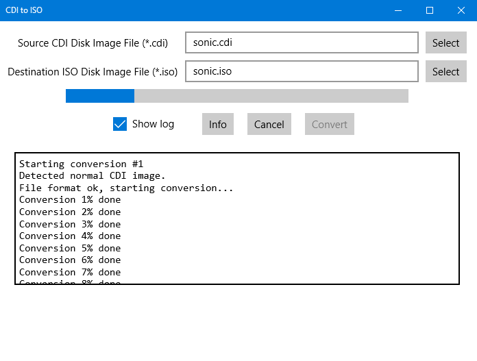 CDI to ISO screenshot