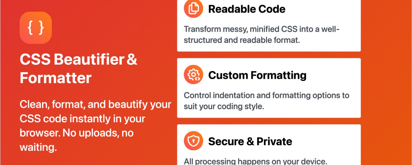CSS Beautifier & Formatter