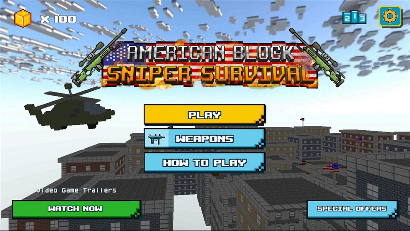 #4. American Block Sniper Survival (Windows) โดย: Aeria Canada Studio, Inc.