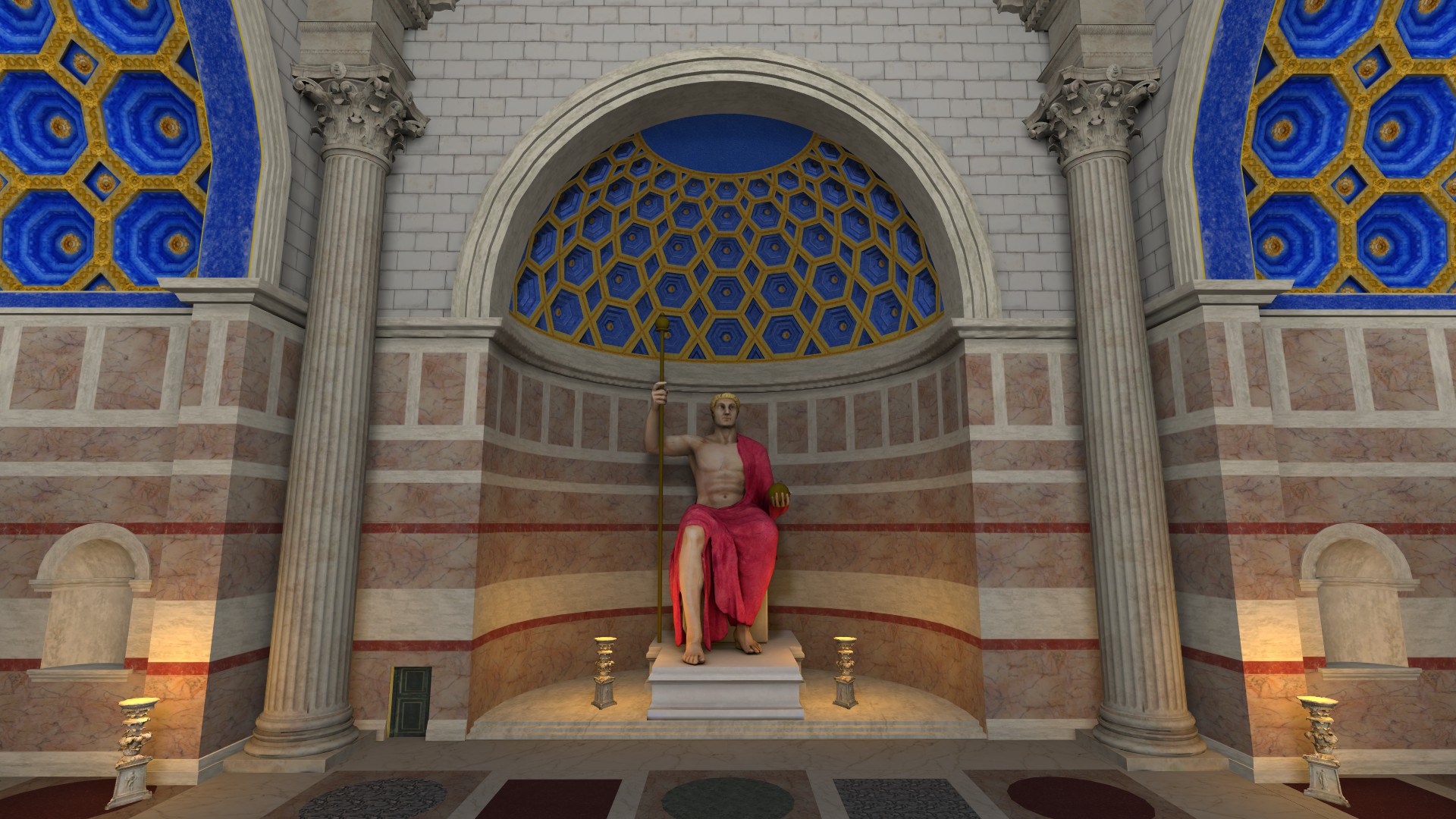 Rome Reborn: The Basilica of Maxentius UI shots 5