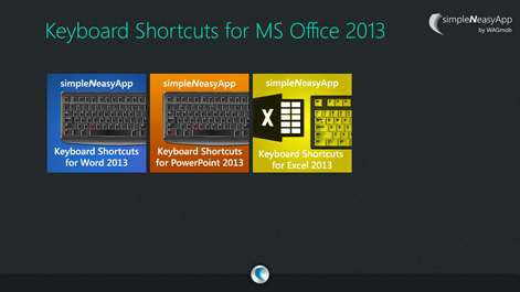 Keyboard Shortcuts for MS Office 2013-simpleNeasyApp by WAGmob Screenshots 1