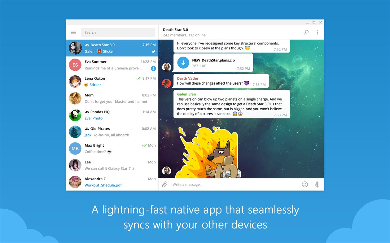 #1. Telegram Desktop (Windows) Podle: Telegram Messenger LLP