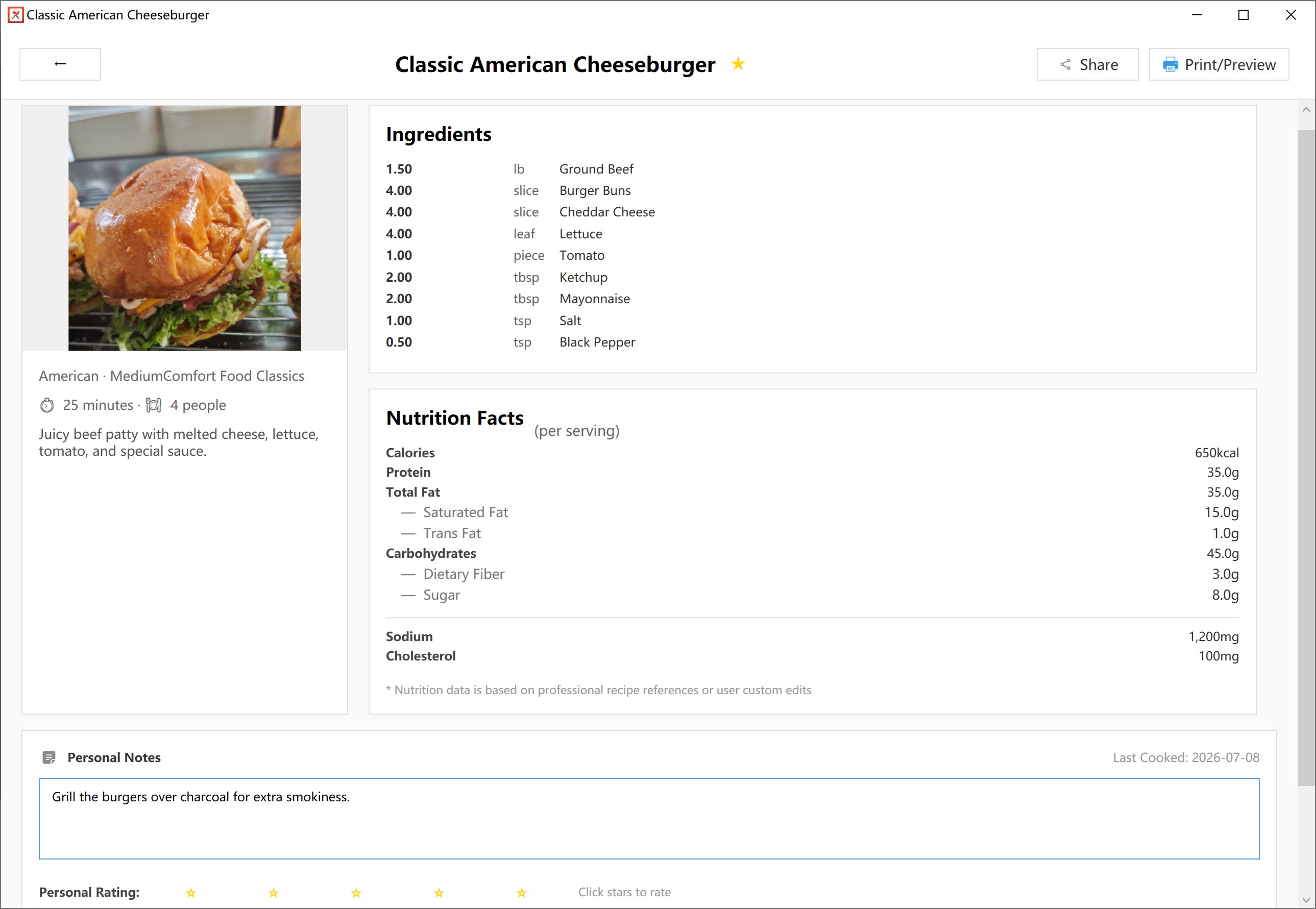 My Recipe Manager-Meal Planner screenshot