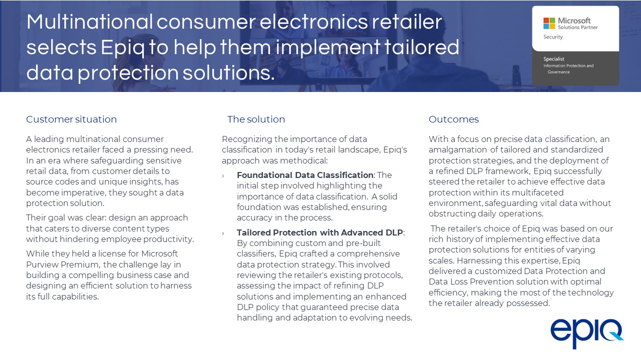 Snapshot 1 of Epiq Data Security