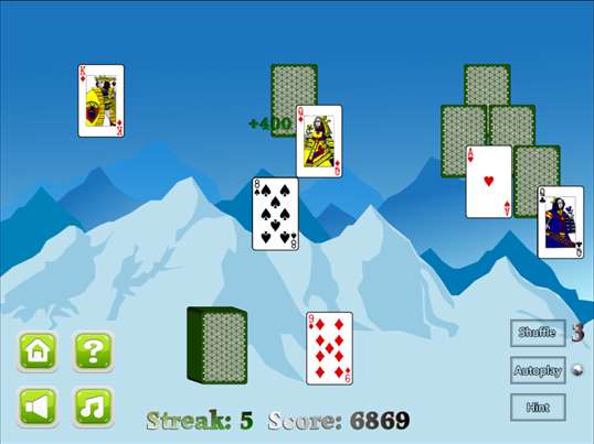 TriPeaks Solitaire card game screenshot 2