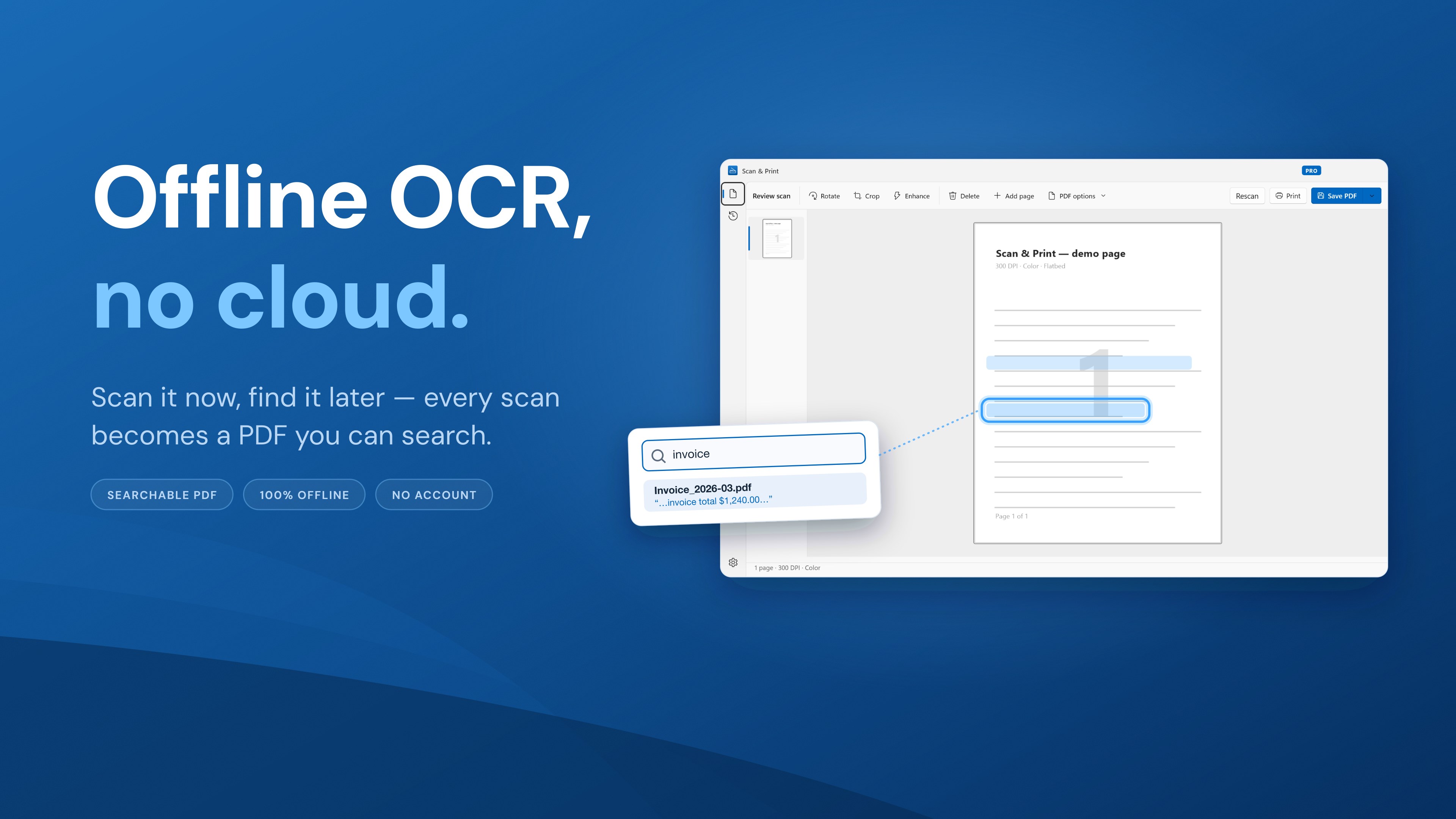 Scan & Print - Scan to PDF, Document Scanner & OCR screenshot