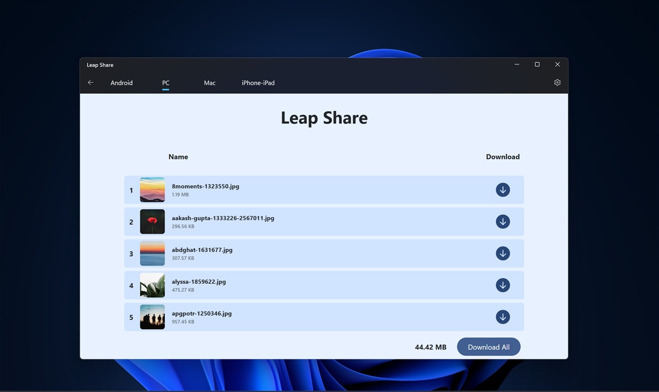 #4. Leap Share File Transfer to Any Device (Windows) Door: Define Studio