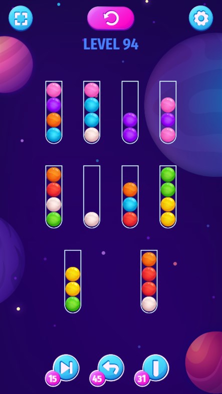 #1. Color Sort Mania (Windows) Podle: Inlogic Software s.r.o.