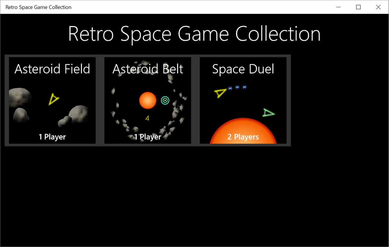 #1. Retro Space Game Collection (Windows) By: Niklas Borson