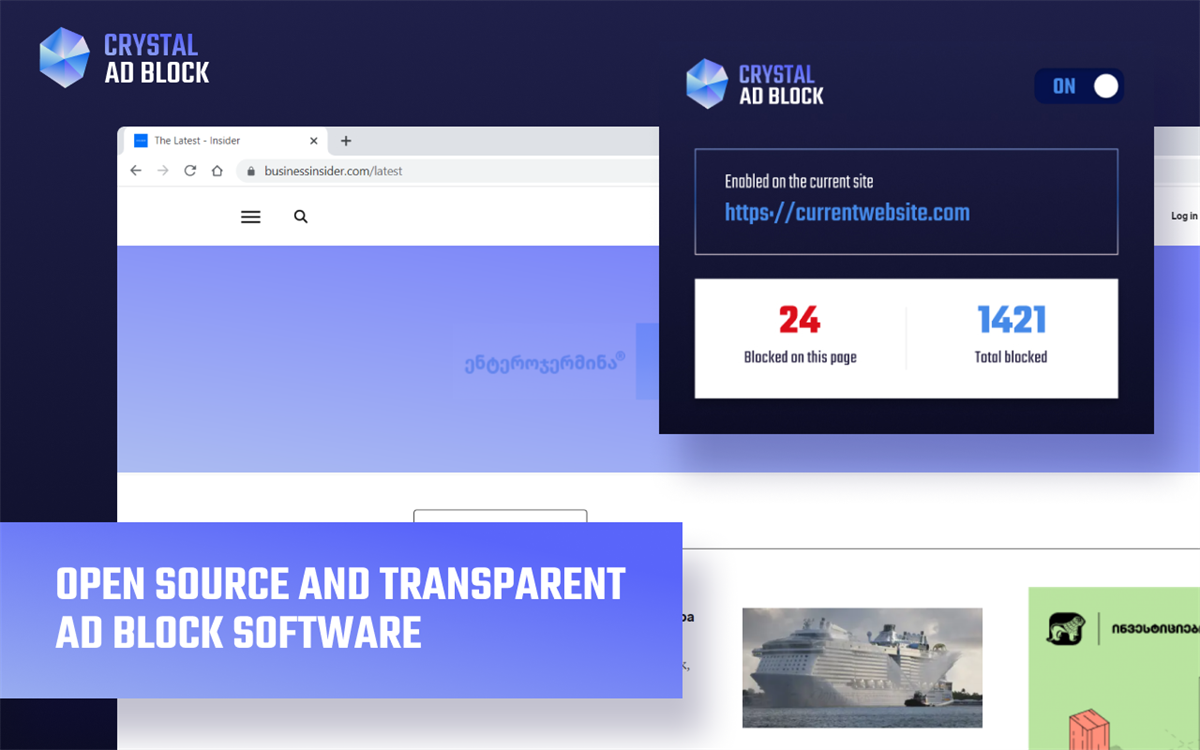Crystal Ad Block – Open Source Ad Blocker