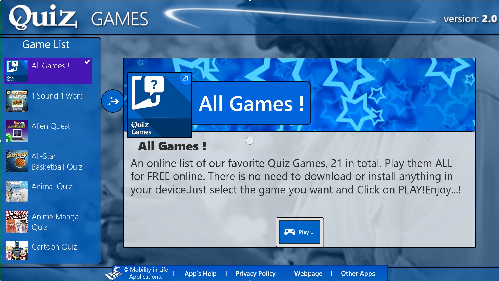 Online Games+ (QUIZ) - Microsoft Apps