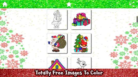 Christmas Glitter Color by Number: Adult Coloring Book screenshot 5