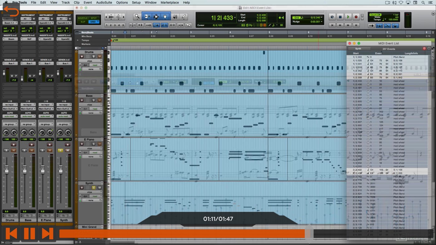 #4. Recording and Editing MIDI Course For Pro Tools (Windows) De: AskVideo
