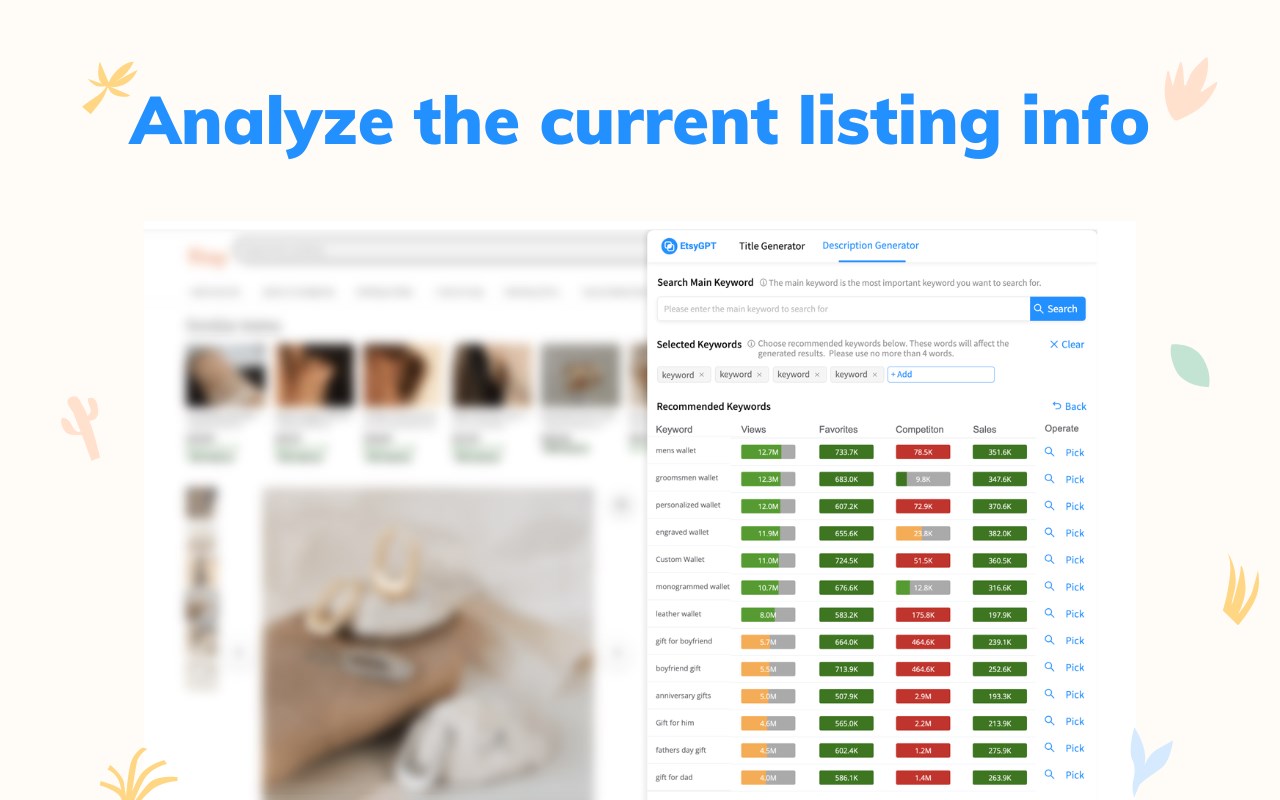GPT for Etsy: Product Listing optimizer