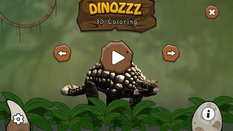 DINOZZZ - 3D Coloring - unique, interactive, animated full-3D live dinosaurs coloring & painting experience for kids & adults Screenshots 2