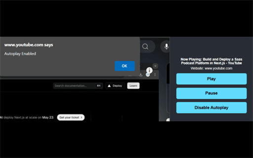 AutoPlay & Media Control Extension - Easy Video & Audio Playback