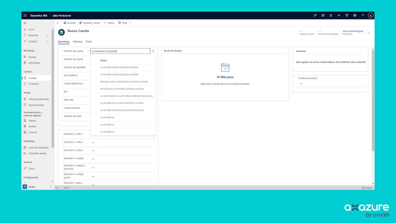 Snapshot 2 of Informa for Dynamics 365