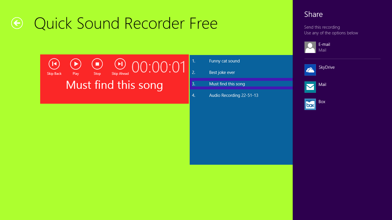 【图】Quick Sound Recorder Free(截图3)