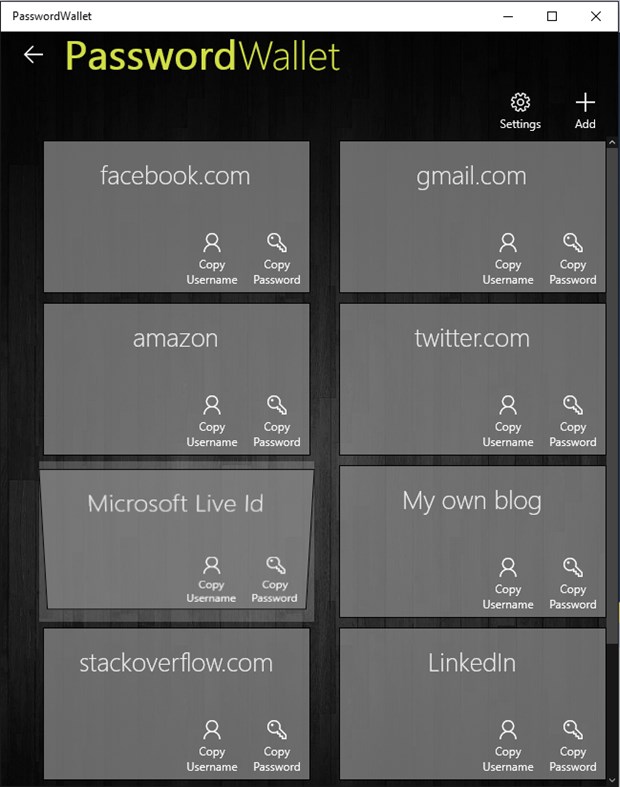 #5. PasswordWallet (Windows) 由: Gergely Kalapos