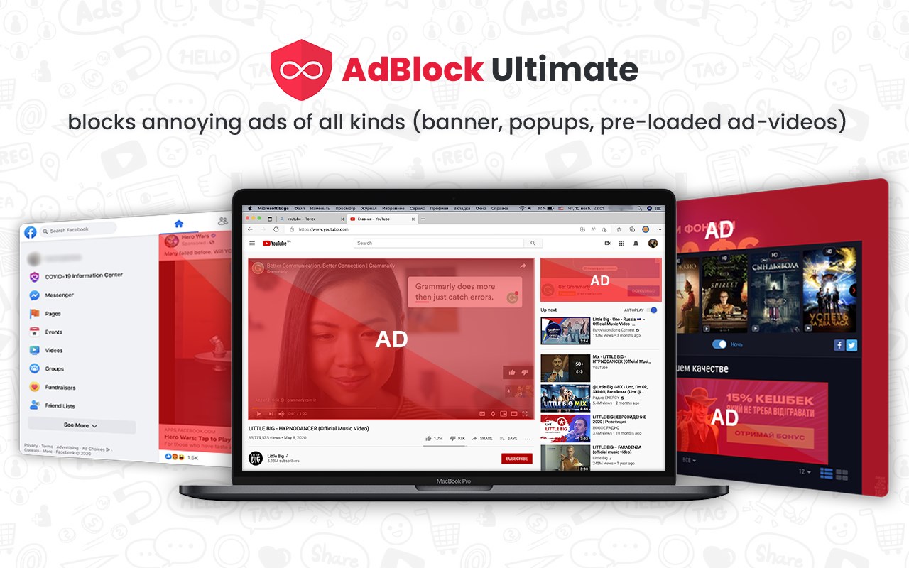 Adblock Ultimate - ad block for all Websites promo image
