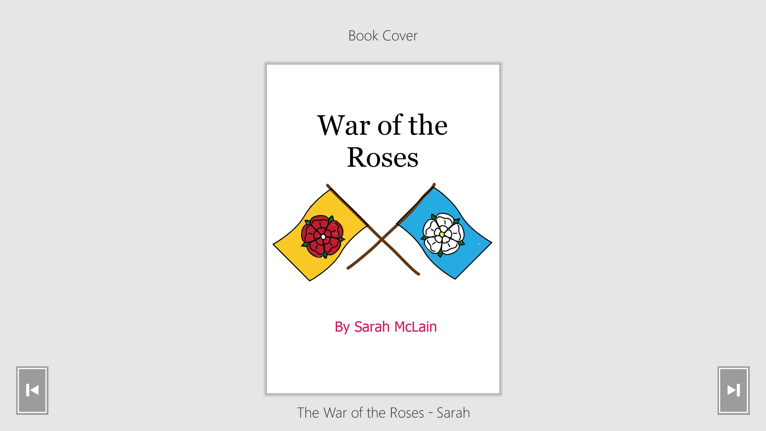 Book preview for portrait books