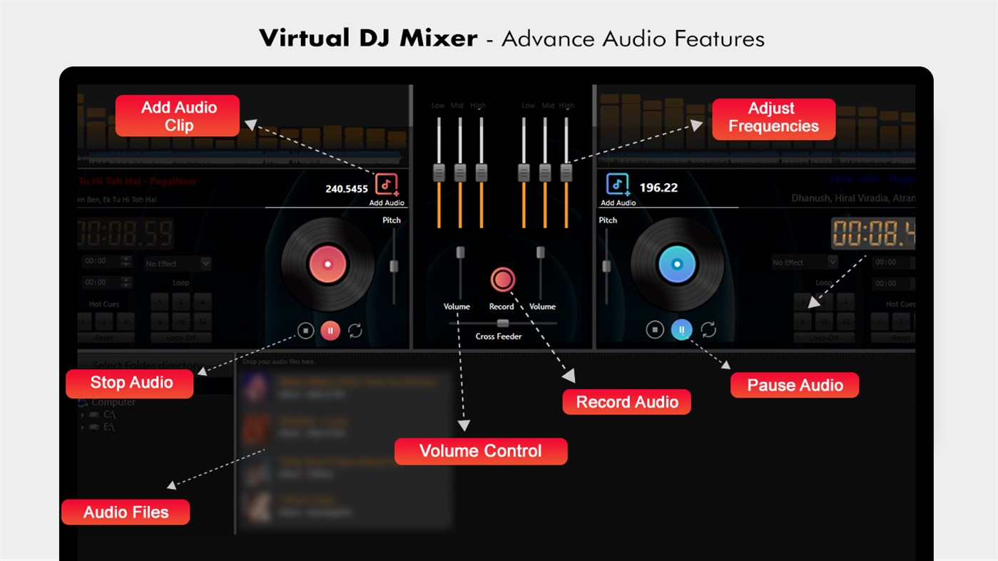 #3. Virtual DJ Mixer : Mix and Record Music (Windows) Göre: Queenloft