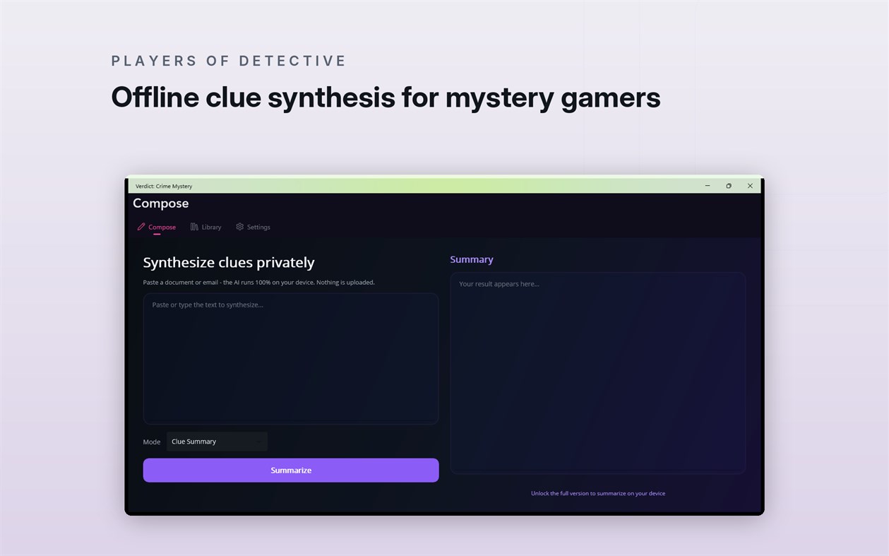 #1. Verdict: Crime Mystery (Windows) By: Vasilii Polovnikov